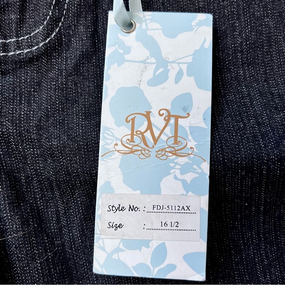 Retro Dark Wash RVT Mom Jeans NWOT Size 16 1/2 - Picture 11 of 13